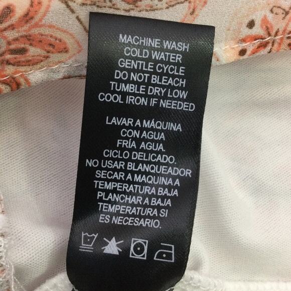 Sam and Jess Paisley Cottagecore Smocked Peplum V-neck Balloon Sleeve Blouse M - Picture 7 of 10